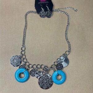 Paparazzi Silver Blue Evil Eye Necklace